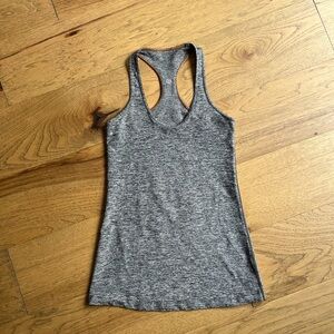 Lululemon Cool Racerback Tank Gray/Black Size 6 EUC